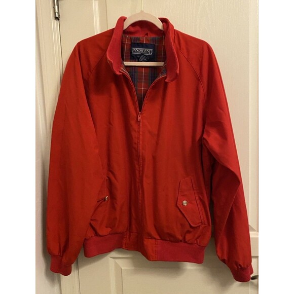 Lands' End Other - Vintage Lands' End Bomber Jacket Plaid Lining 80s Classic Preppy Women/Men Large
